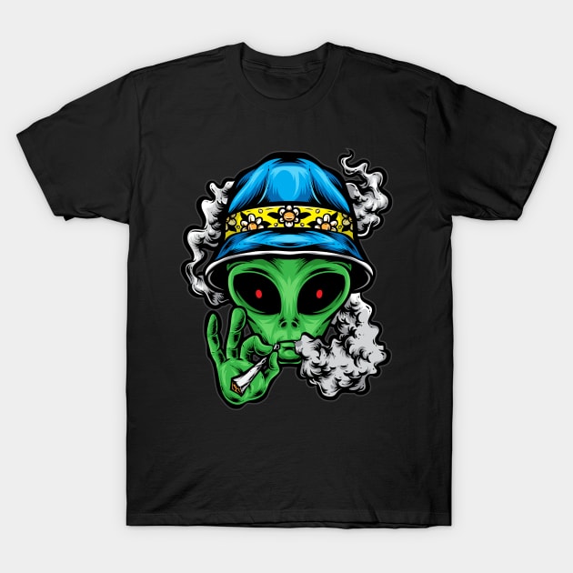 Chill Alien T-Shirt by InksyndromeArtwork